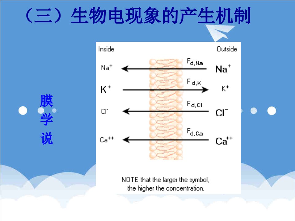 生物科技-三生物电现象的产生机制