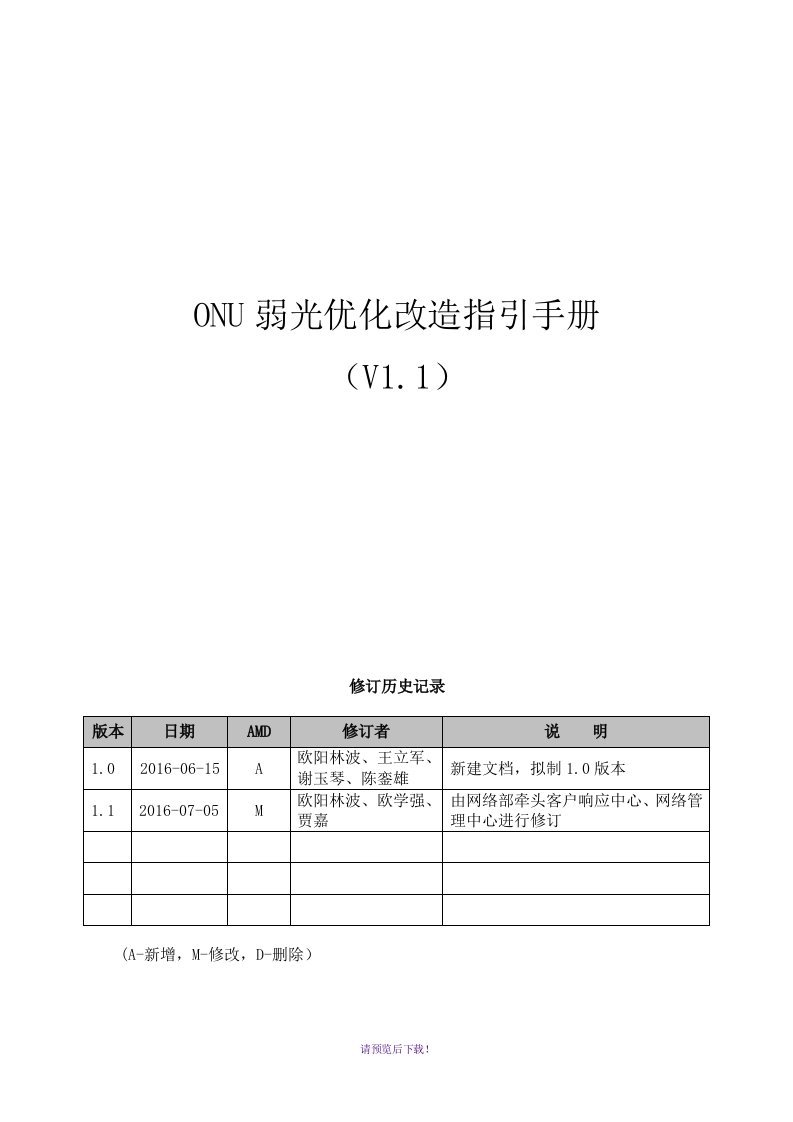 onu弱光优化改造指引手册