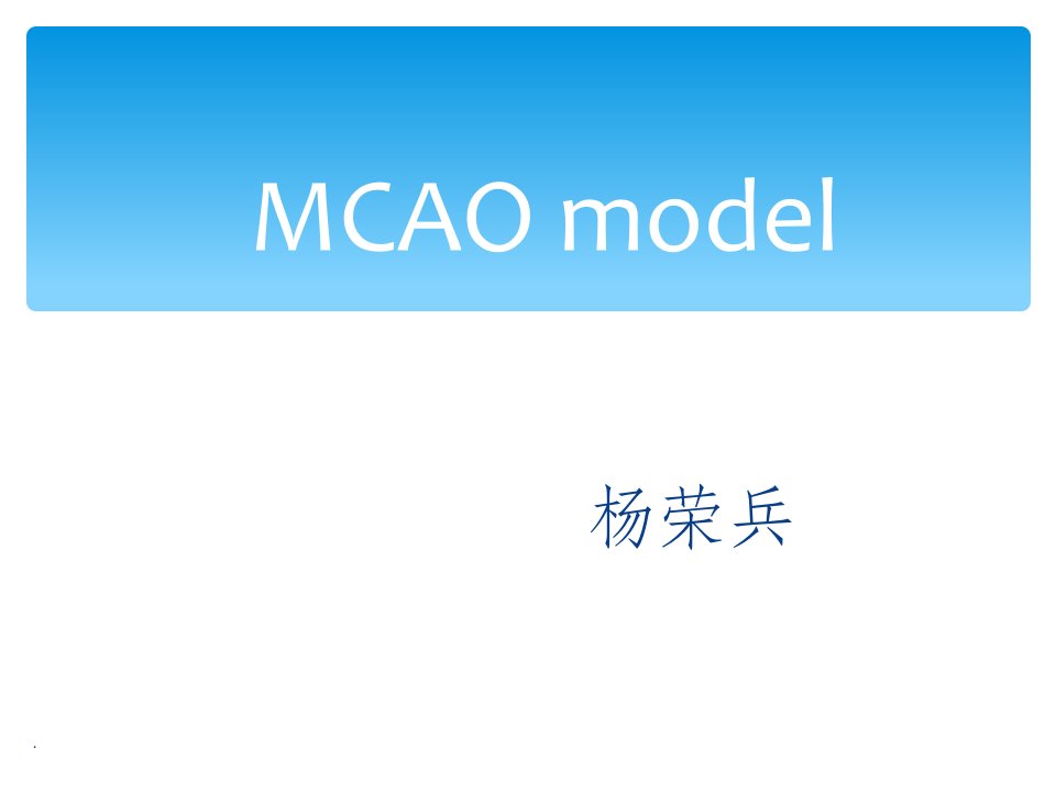 mcao模型ppt课件