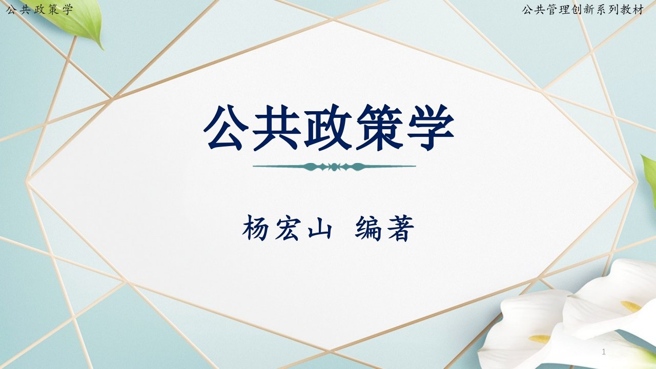 公共政策学第8章政策创新与扩散课件