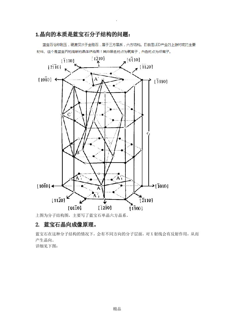 蓝宝石分子晶向解析