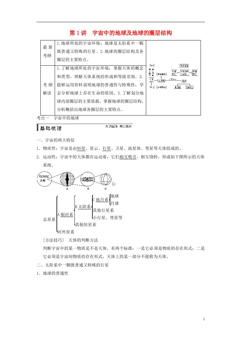 高考地理一轮复习（基础梳理