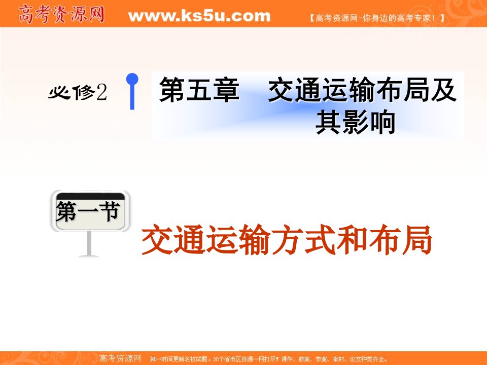 2012届高考复习地理课件（福建用）：必修2第5章第1节交通运输方式和布局