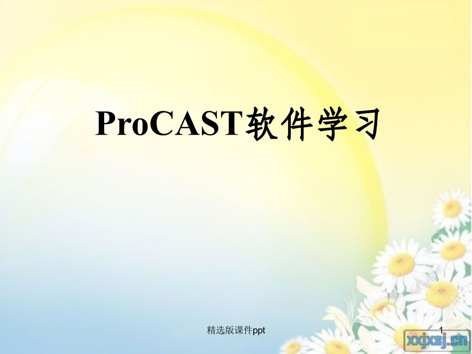 ProCAST学习操作教程ppt课件