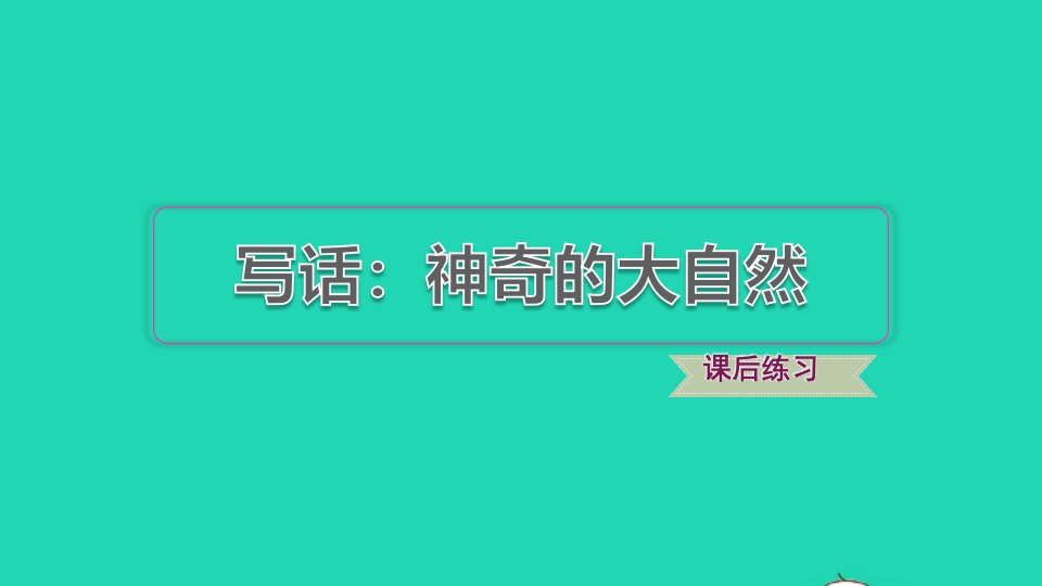 2022二年级语文下册第6单元写话：神奇的大自然习题课件新人教版