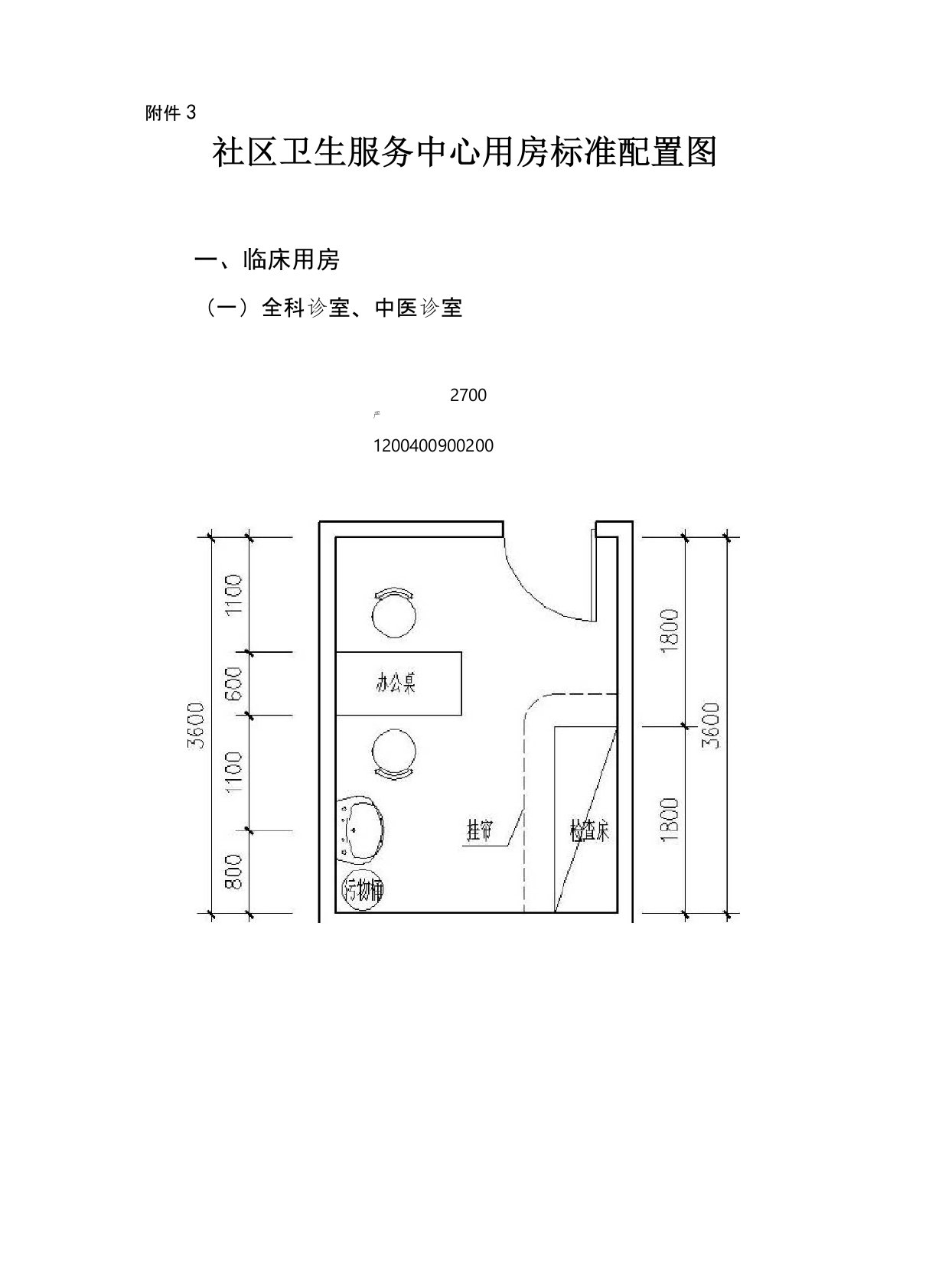 社区卫生服务中心用房标准配置图