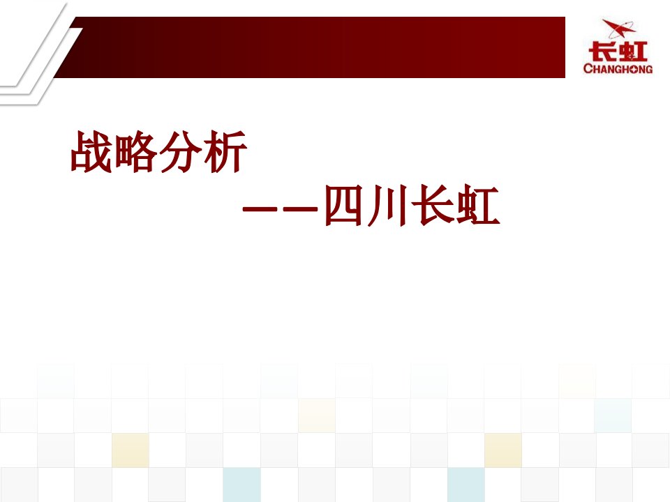 四川长虹战略分析课件