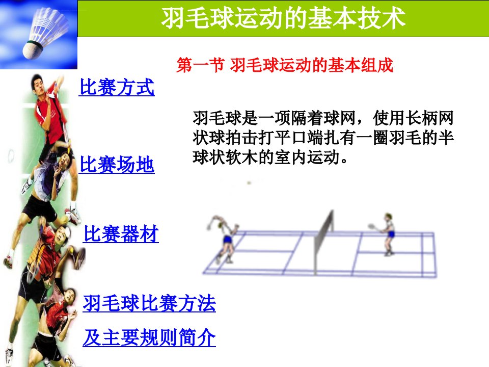 羽毛球基础知识ppt课件