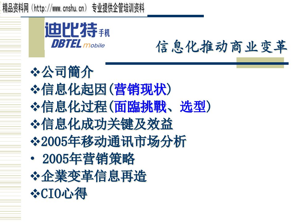 信息化如何推动迪比特变革