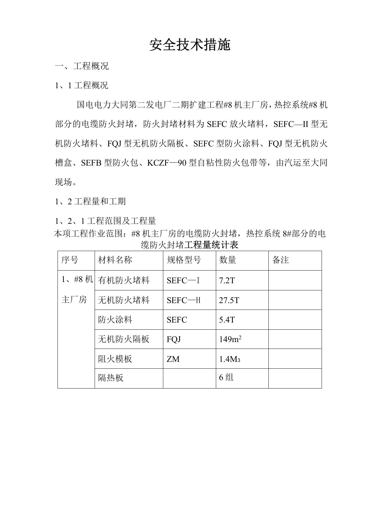 防火封堵技术措施