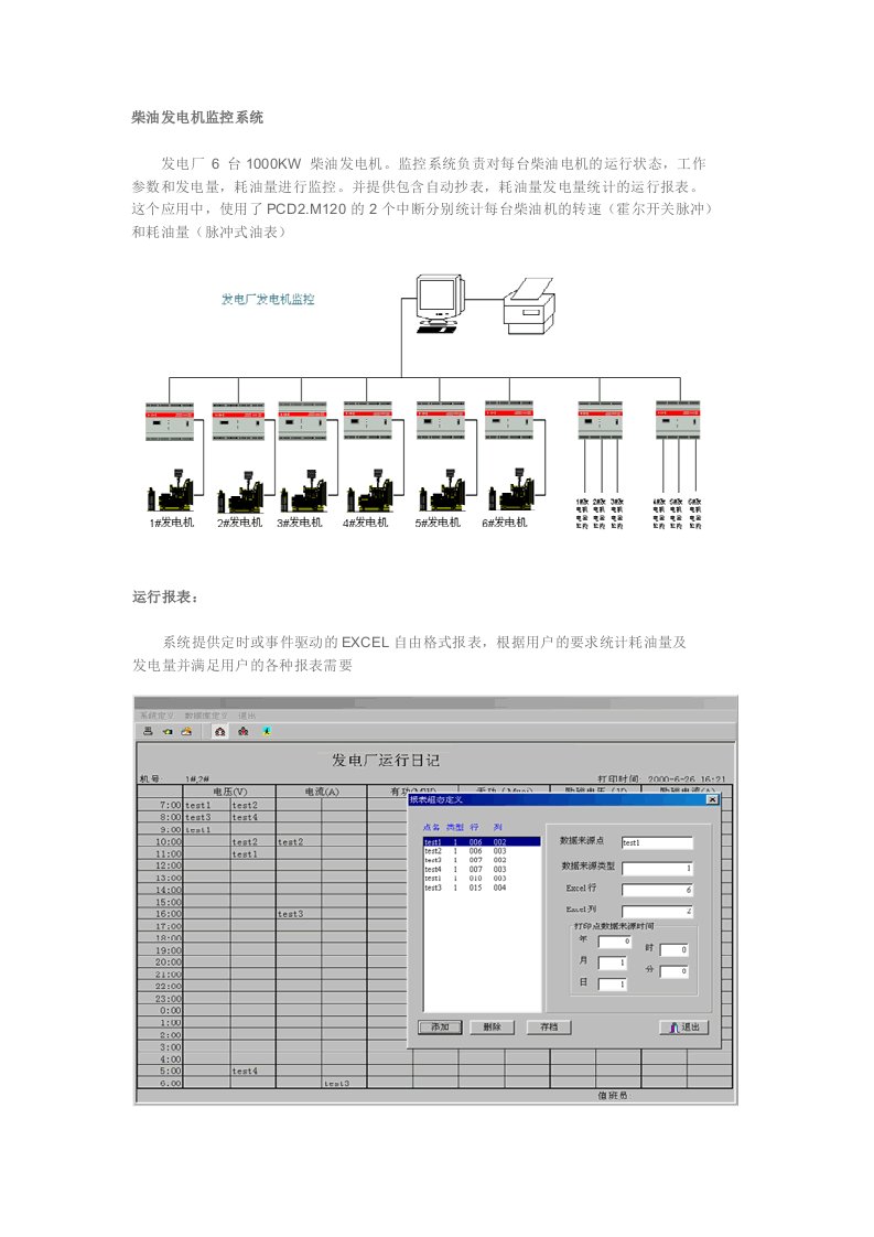 柴油发电机监控系统