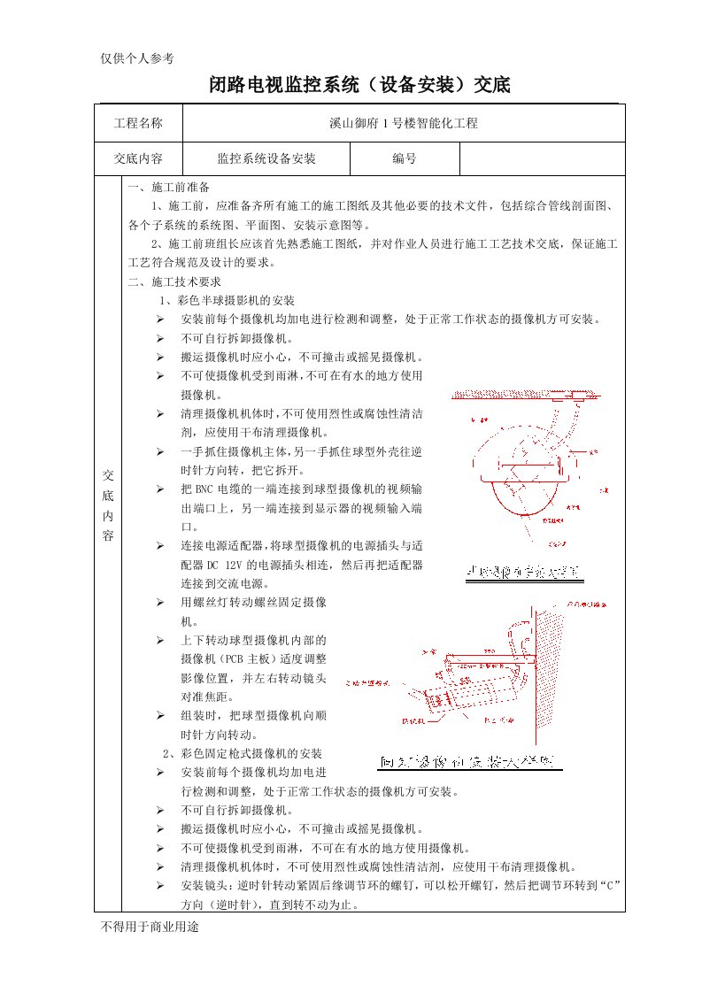 监控系统技术交底