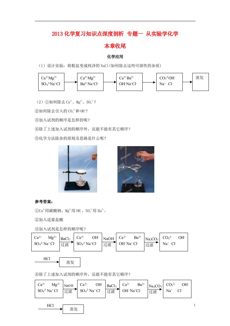 高考化学复习知识点深度剖析