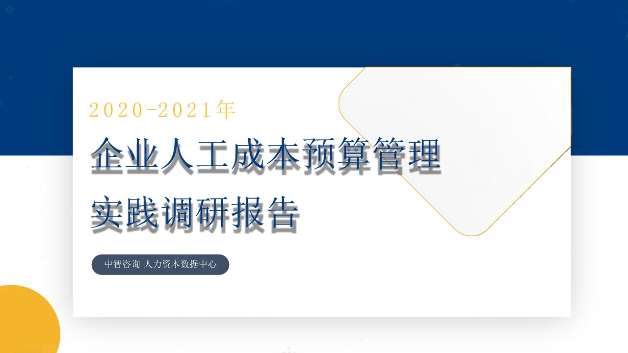 2021年企业人工成本预算管理实践调研报告课件