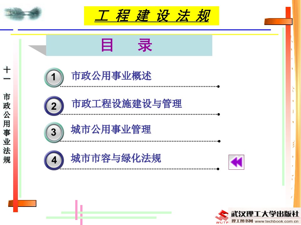 市政公用事业法规ppt