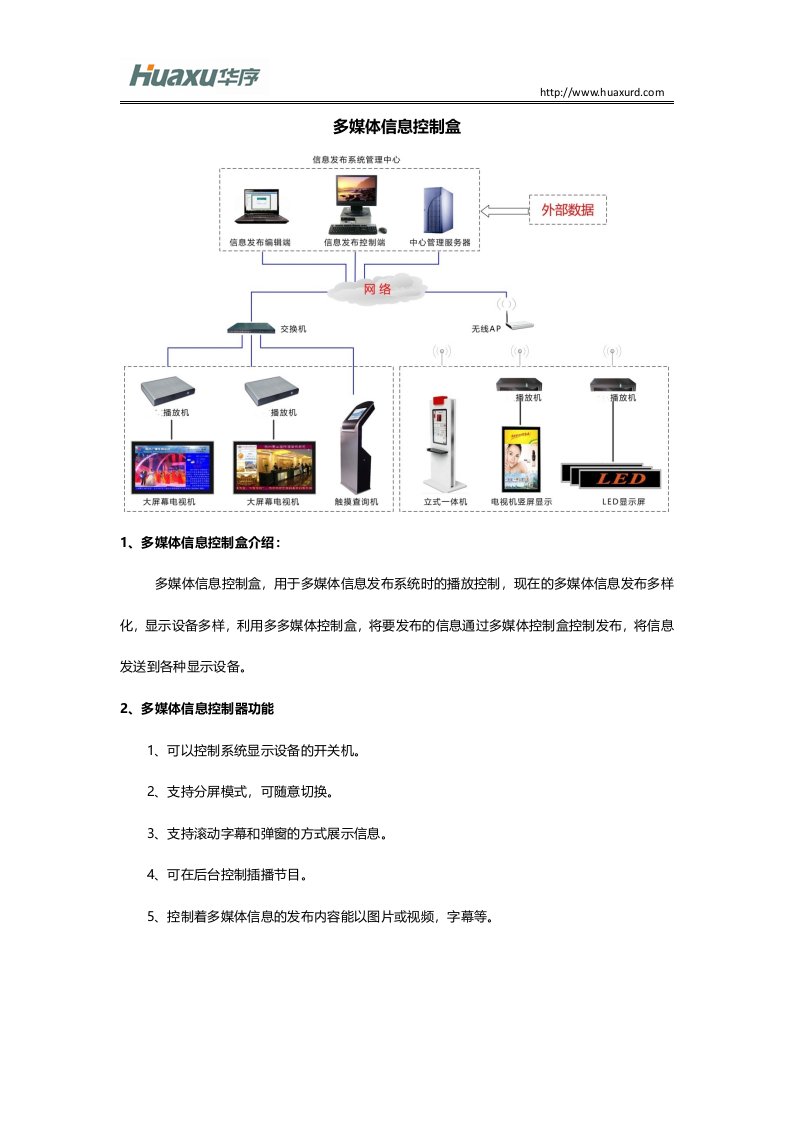 多媒体信息控制盒