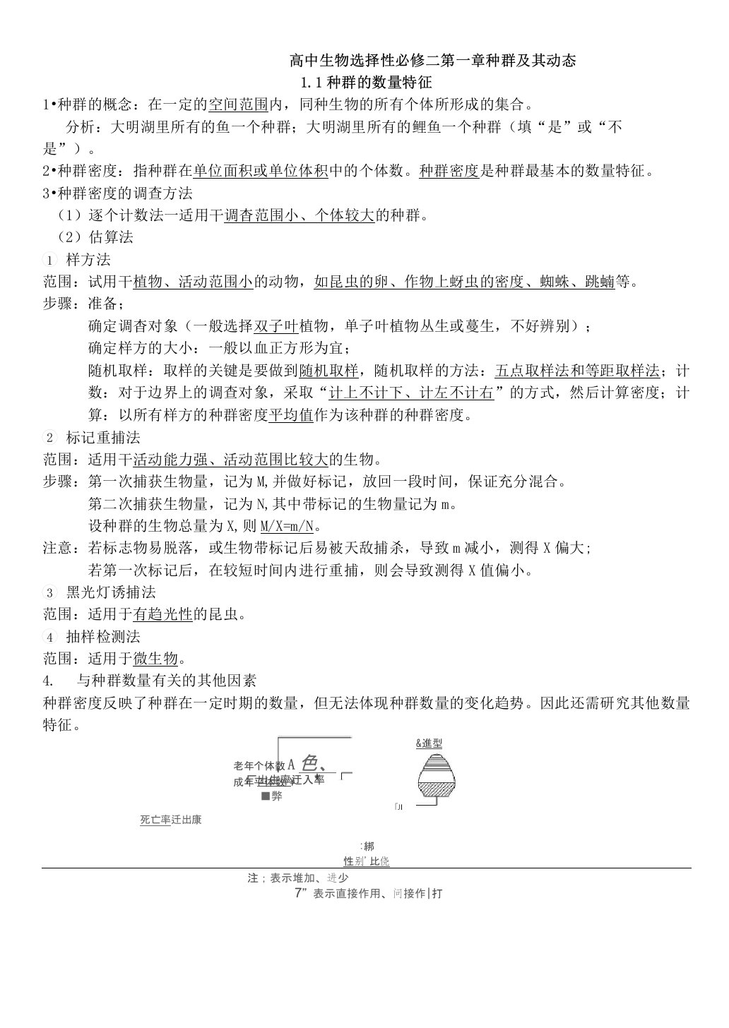 高中生物选择性必修二知识点总结