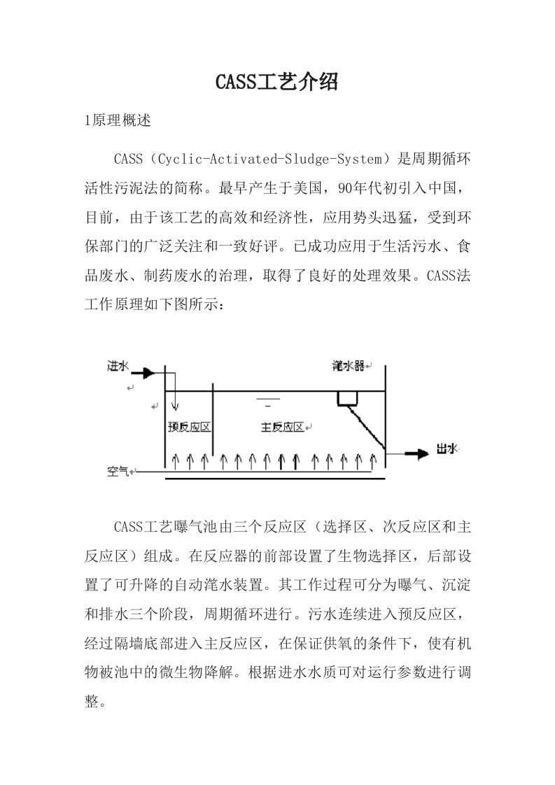 CASS工艺优缺点