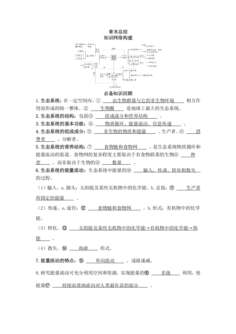 2022版新教材生物人教版选择性必修第二册学案：第3章