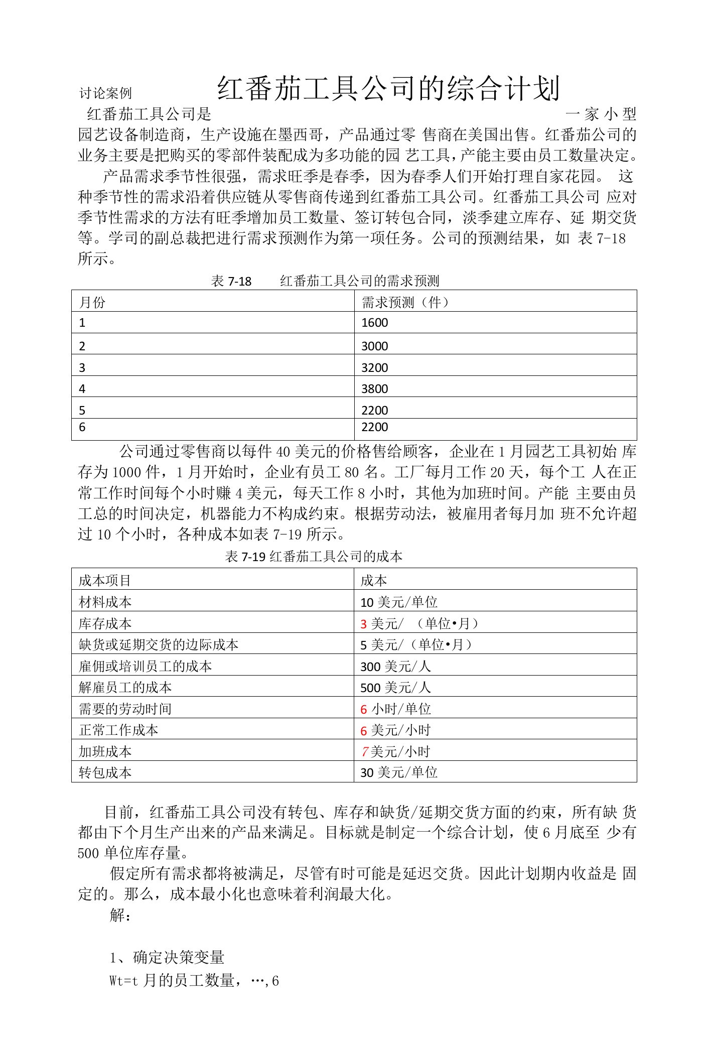 红番茄工具公司综合计划