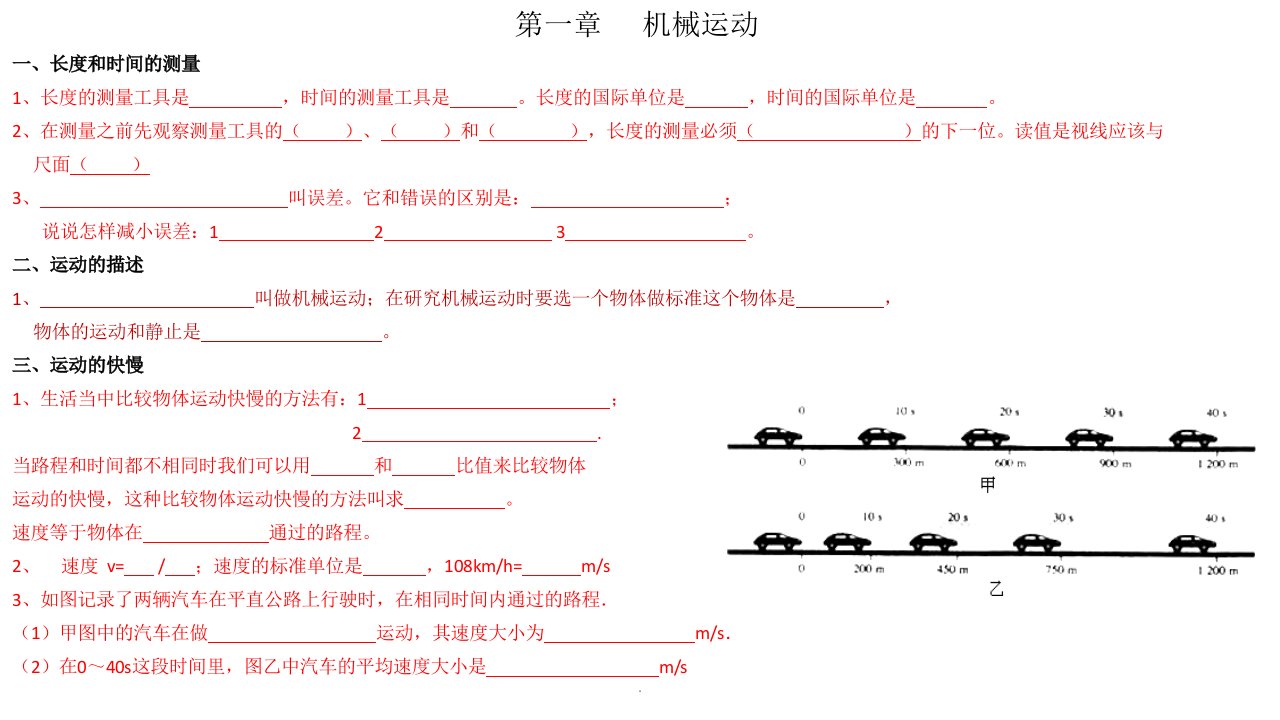 人教版初中二年级物理知识点ppt课件