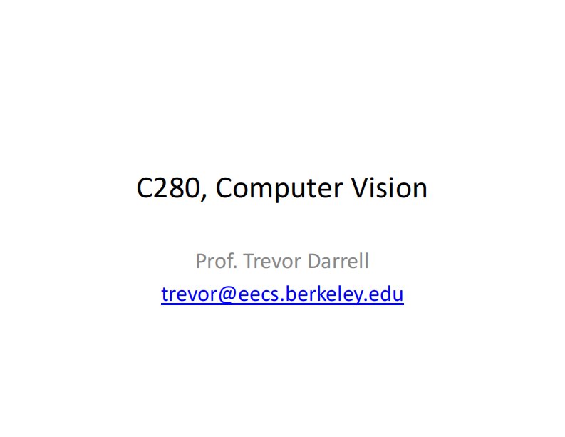 01Introduction(国外课程课件-计算机视觉-伯克利)
