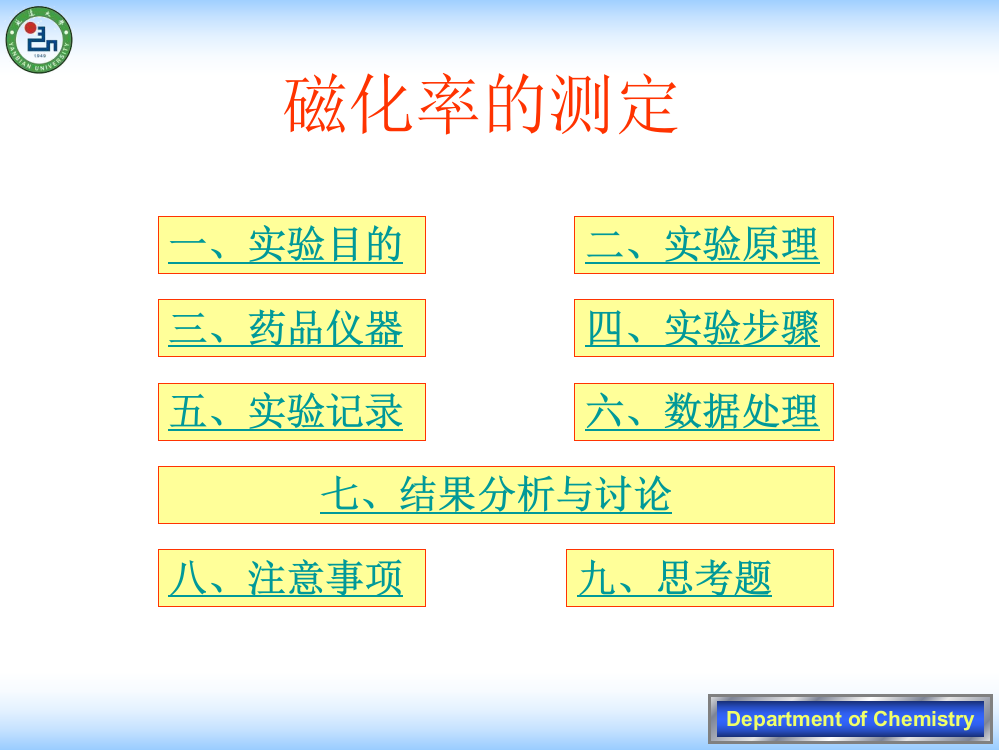 磁化率的测定课件