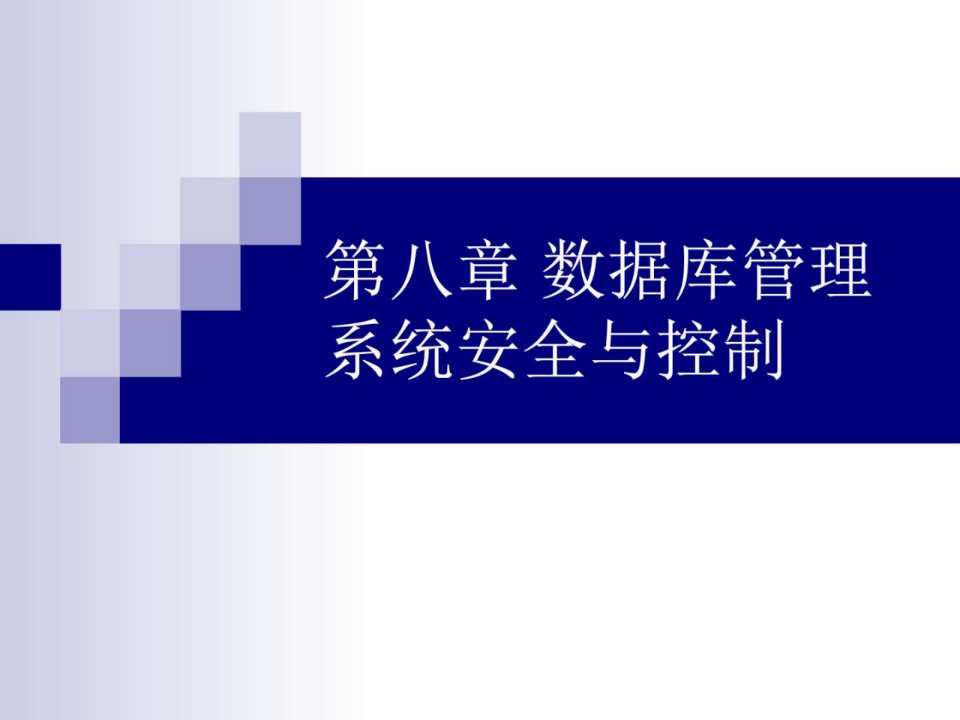 数据库管理系统安全与控制ppt课件