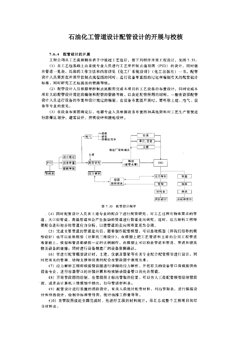 石油化工管道设计配管设计的开展与校核