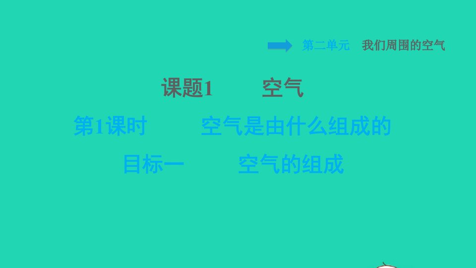 2021九年级化学上册第2单元我们周围的空气课题1空气第1课时空气是由什么组成的目标一空气的组成习题课件新版新人教版