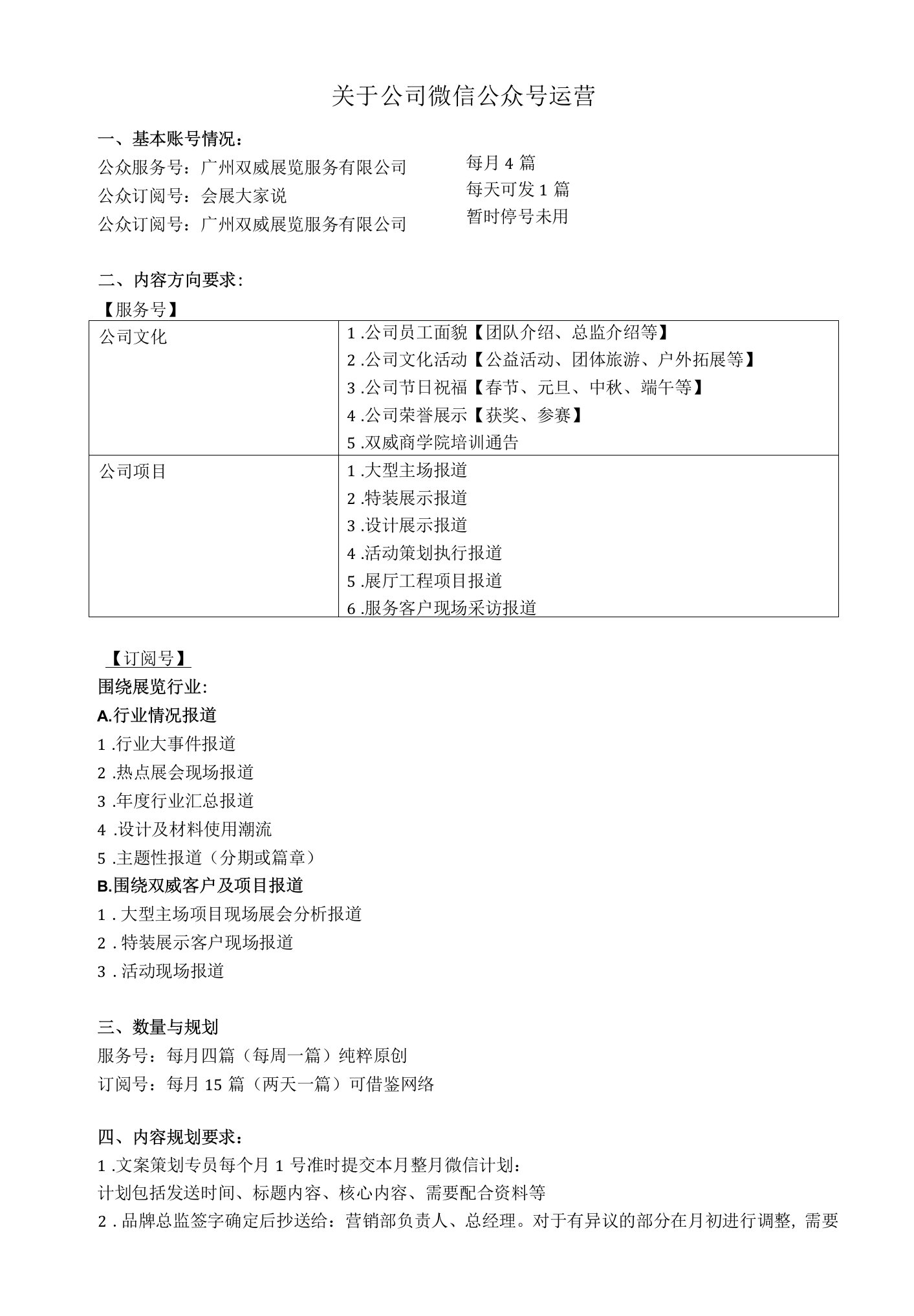 关于公司微信公众号运营