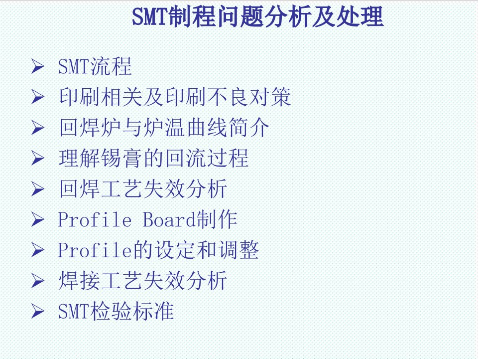 smt表面组装技术-SMT制程问题的分析及处理134页