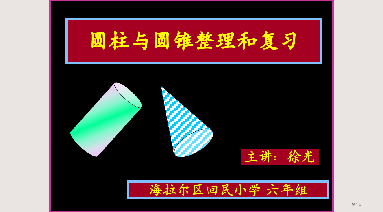 六年级下册-圆柱与圆锥的整理和复习省公开课一等奖全国示范课微课金奖PPT课件