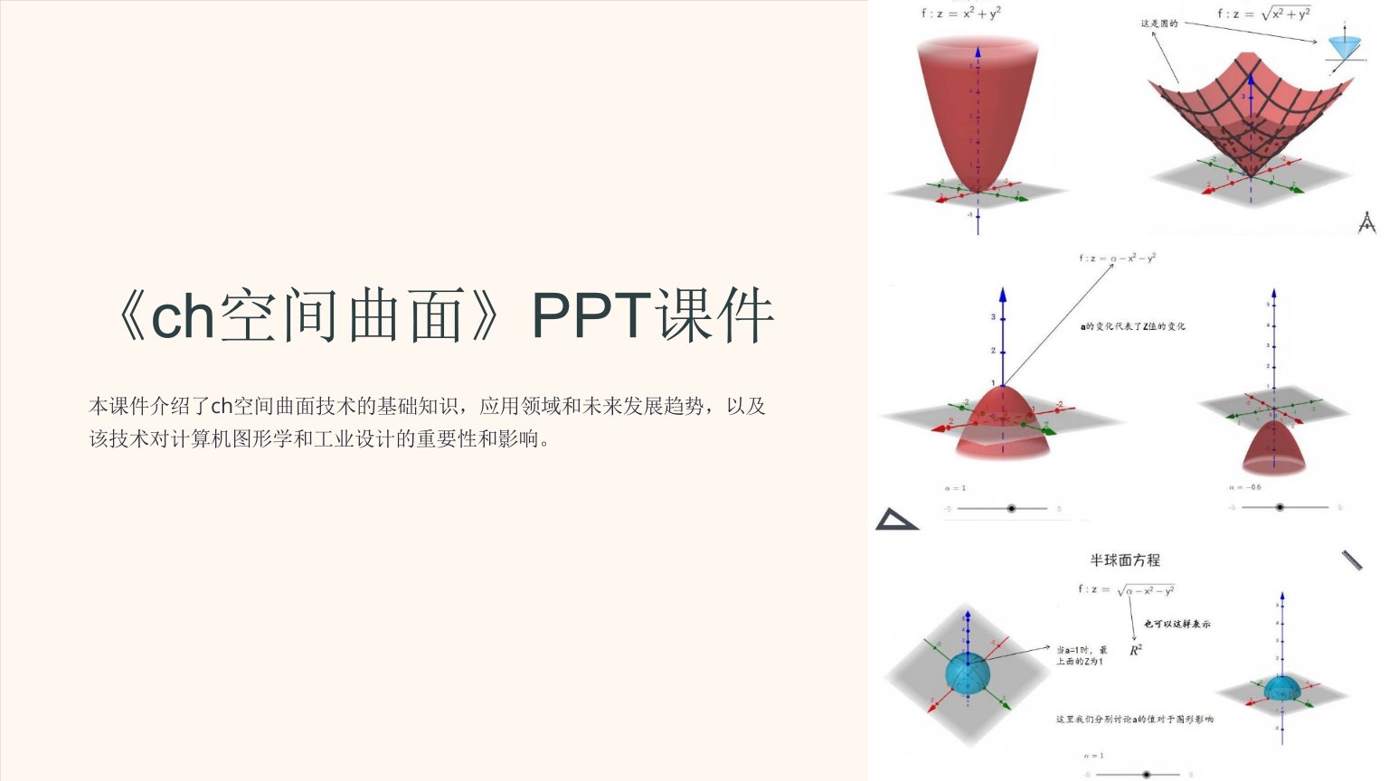 《ch空间曲面》课件