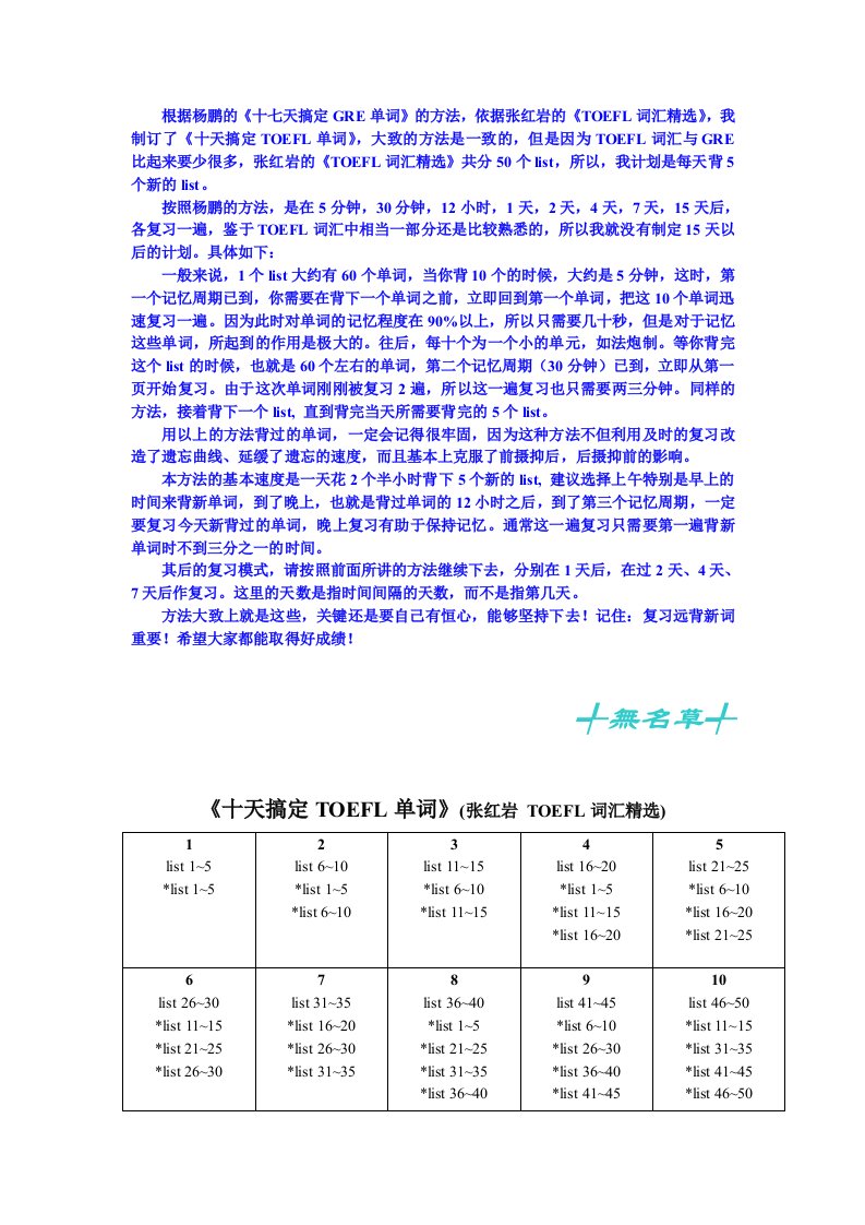 《十七天搞定GRE单词》的方法,依据张红岩的《TOEFL