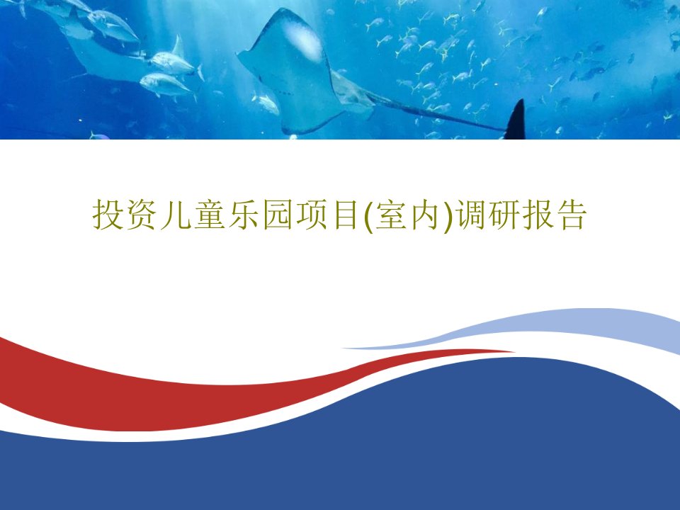 投资儿童乐园项目(室内)调研报告共32页文档