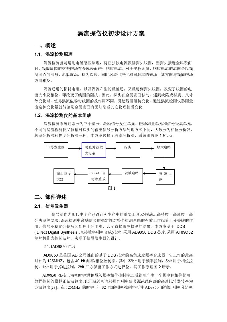 涡流探伤仪设计方案