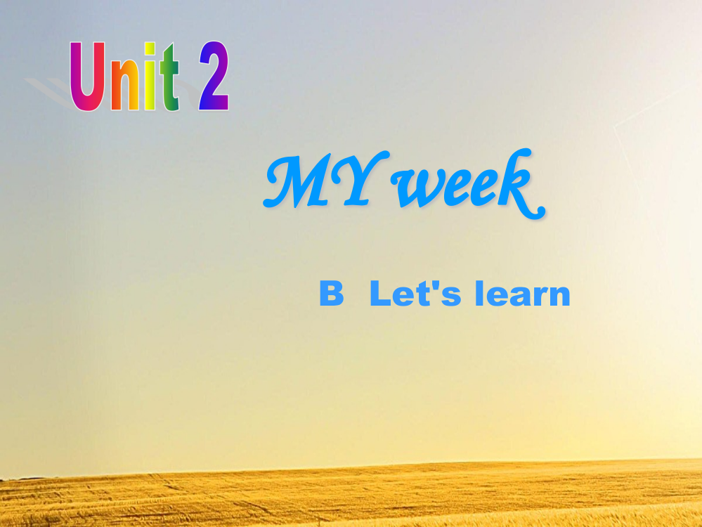 pep新版五年级上Unit2-My-week-B-Let’s-learn课件