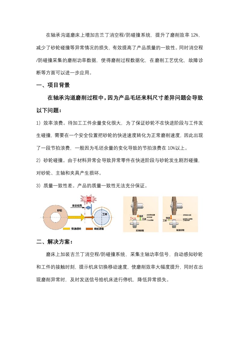 吉兰丁磨削消空程防碰撞系统的应用案例研究