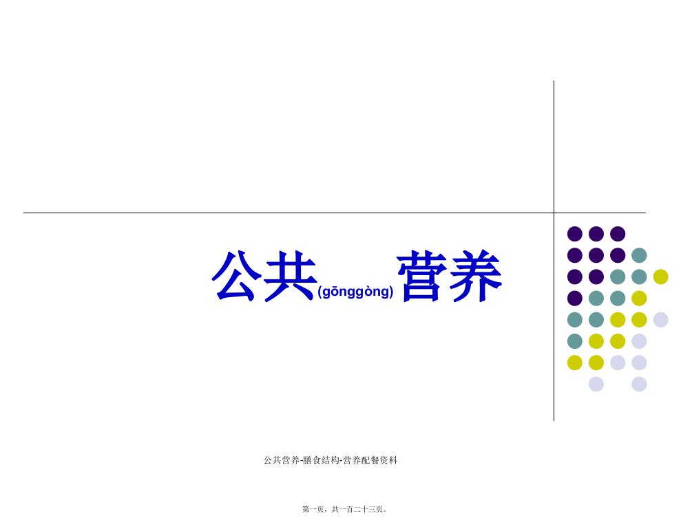 公共营养膳食结构营养配餐资料课件