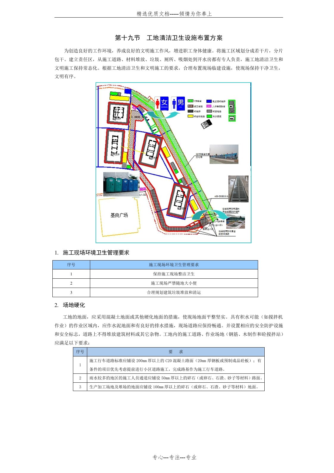 工地清洁卫生布置施工方案(共5页)