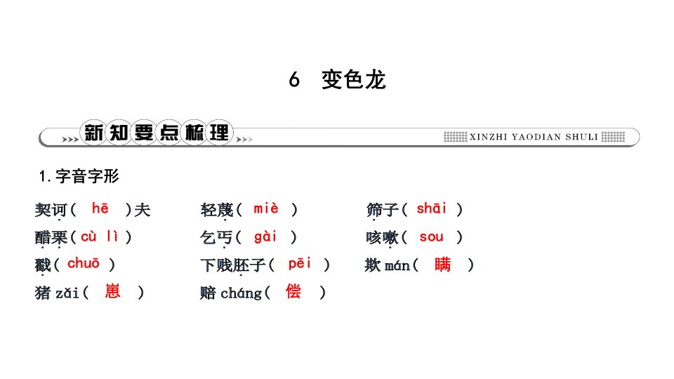 2019年春人教部编版九年级下册语文习题课件：6