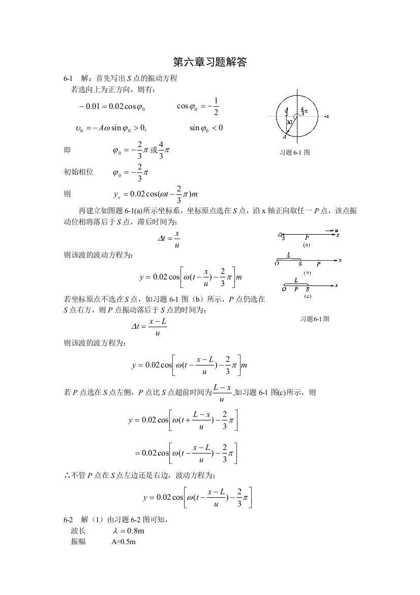 大学物理第6章习题参考答案