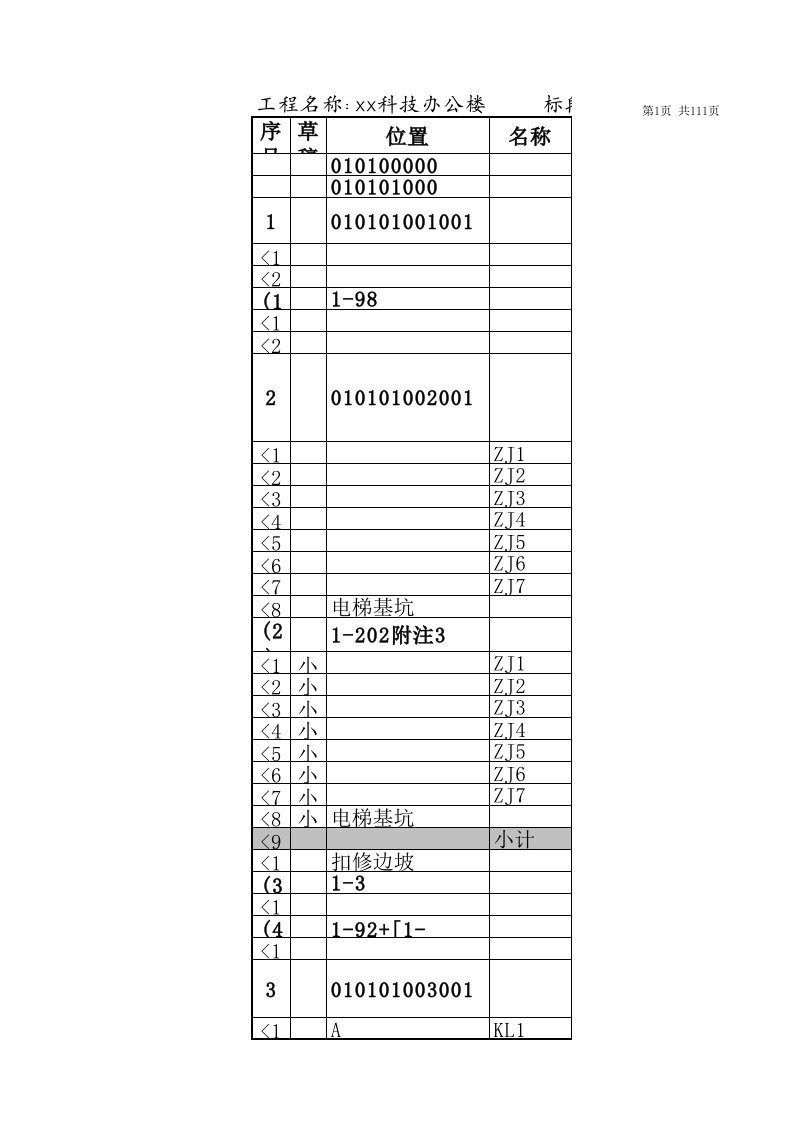 建筑工程管理-某办公楼工程量计算书