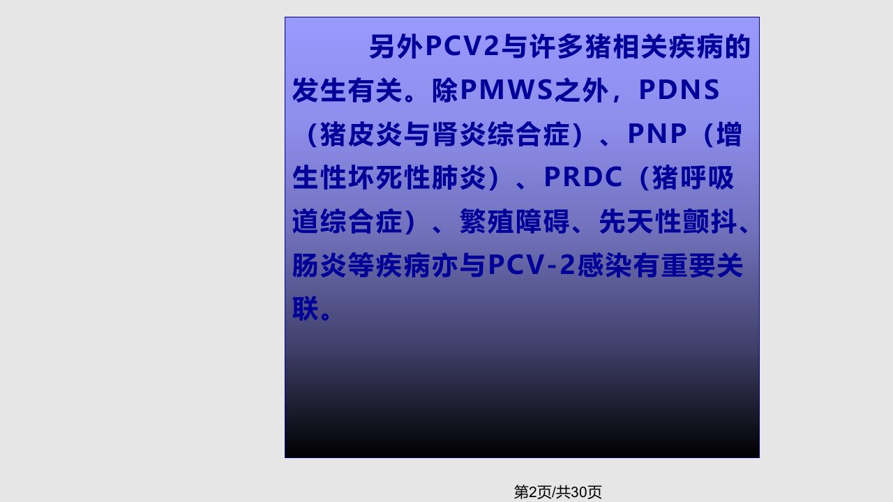 猪圆环病毒PCV综述之一