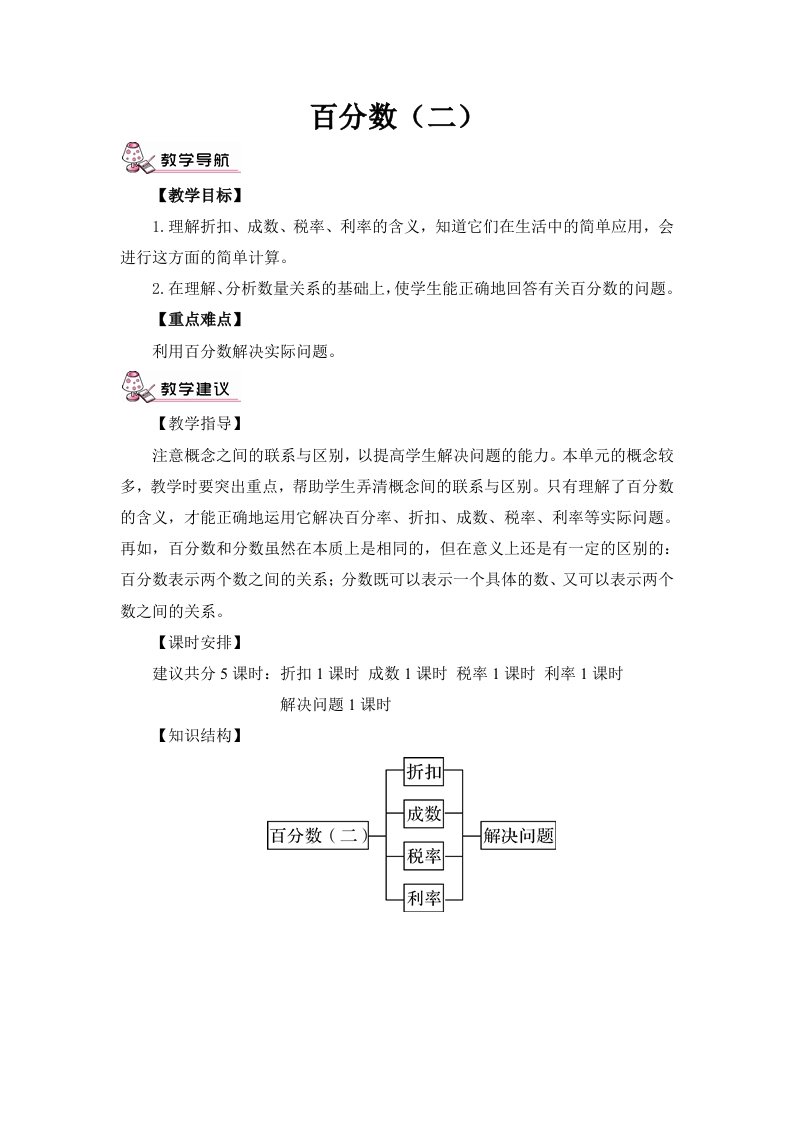 百分数,成数,利率,税率