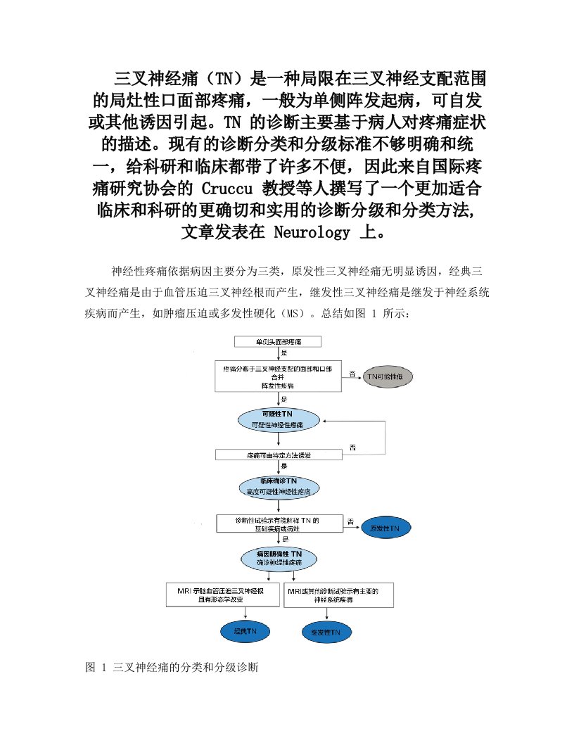 新型三叉神经痛分类标准