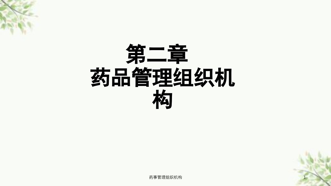 药事管理组织机构课件