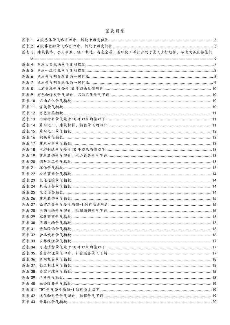 专题策略报告：a股中观景气全景扫描(5月第2期)，a股景气略有回升，中游材料／可选消费景气回升明显