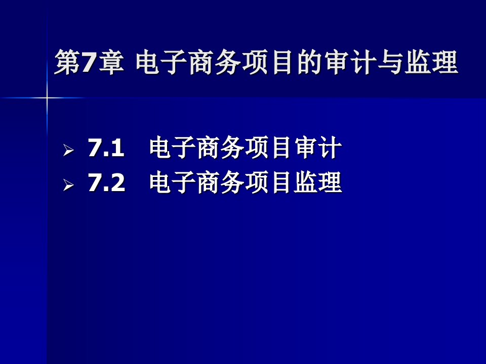 电子商务项目的审计与监理